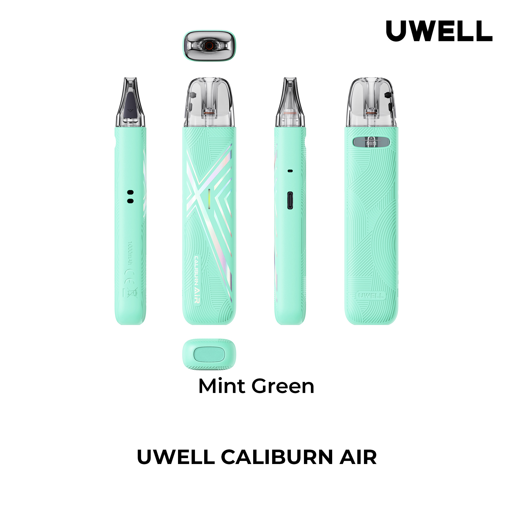 Uwell Caliburn AIR Mint Green – alle Ansichten
