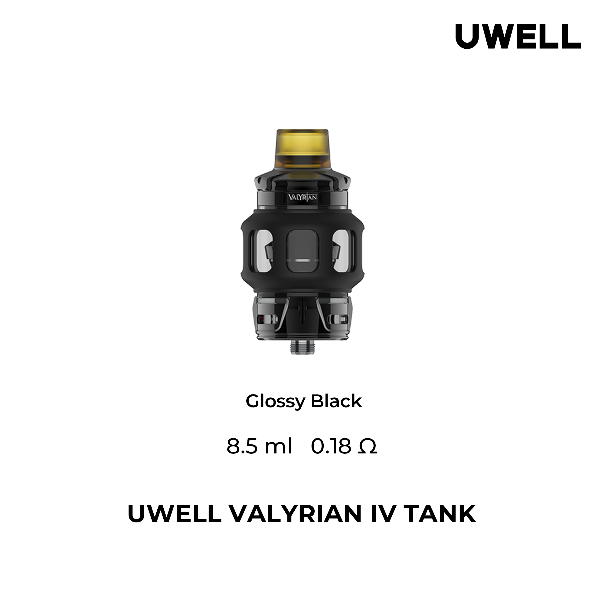 Uwell Valyrian IV Tank Glossy Black
