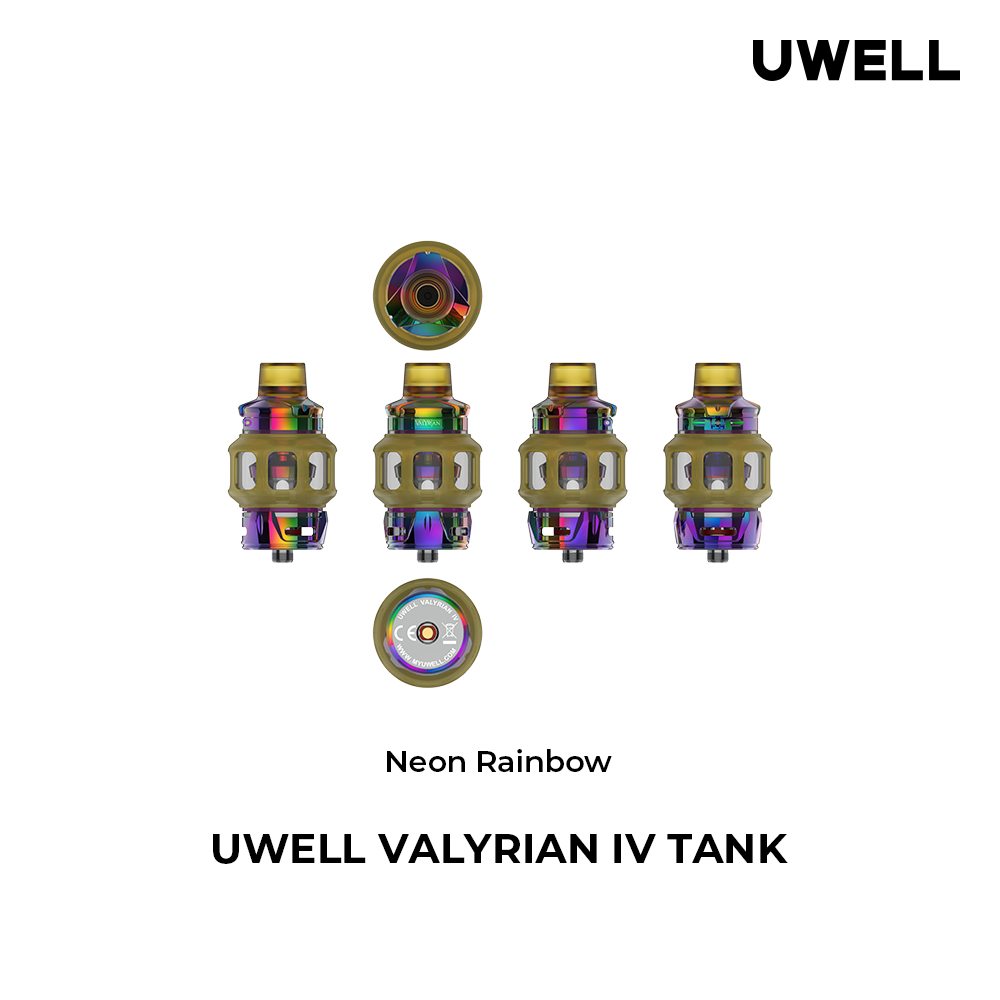 Uwell Valyrian IV Tank Neon Rainbow – alle Ansichten